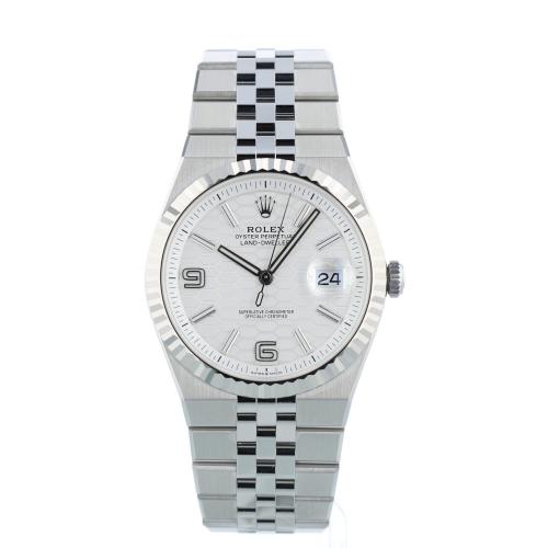 Gents Rolex Land Dweller 40 127334 Steel case with Honeycomb motif dial Gents Rolex Land Dweller 40 127334 Steel case with Honeycomb motif dial