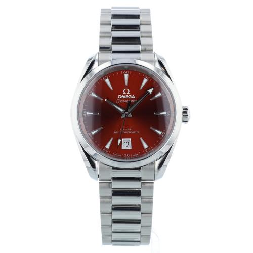 Gents Omega Aqua Terra 22010382013003 Stainless Steel case with Red dial Gents Omega Aqua Terra 22010382013003 Stainless Steel case with Red dial
