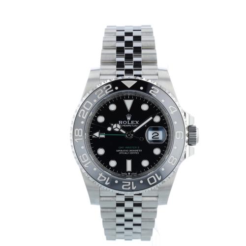 Gents Rolex GMT Master II 126710GRNR Stainless Steel case with Black dial