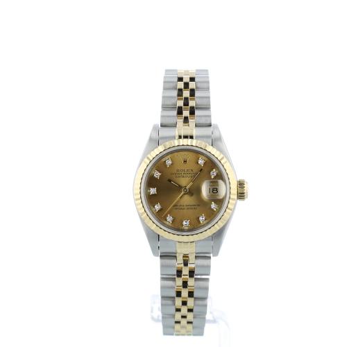 Ladies Rolex Datejust 69173 18ct Yellow Gold Stainless Steel case with Gilt Diamond dial Ladies Rolex Datejust 69173 18ct Yellow Gold Stainless Steel case with Gilt Diamond dial