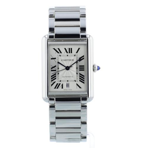 Gents Cartier Tank Must XL WSTA0053 Stainless Steel case with White Roman Numerals dial