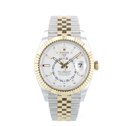 Gents Rolex Sky Dweller 326933 18ct Yellow Gold Stainless Steel case with Silver dial Gents Rolex Sky Dweller 326933 18ct Yellow Gold Stainless Steel case with Silver dial