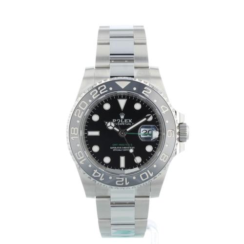 Gents Rolex GMT Master II 126710GRNR Steel case with Black dial