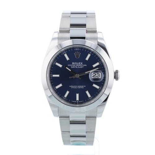Gents Rolex Datejust 41 126300 Stainless Steel case with Blue dial