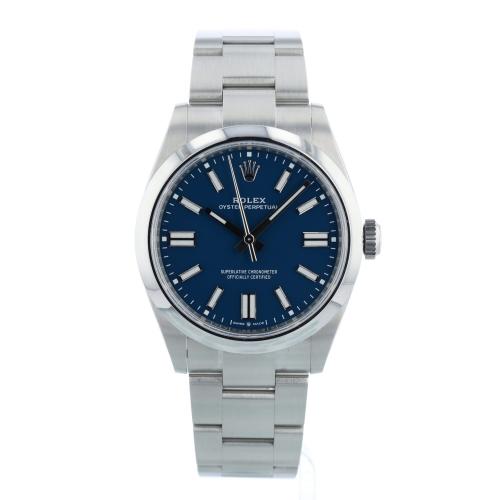 Gents Rolex Oyster Perpetual 41 134300 Steel case with Med Blue dial