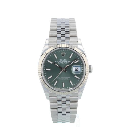 Gents Rolex Datejust 126234 Steel case with Green dial
