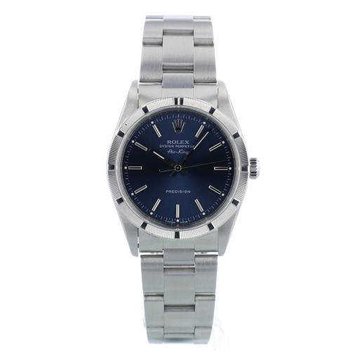 Gents Rolex Air King 14010 Stainless Steel case with Blue dial