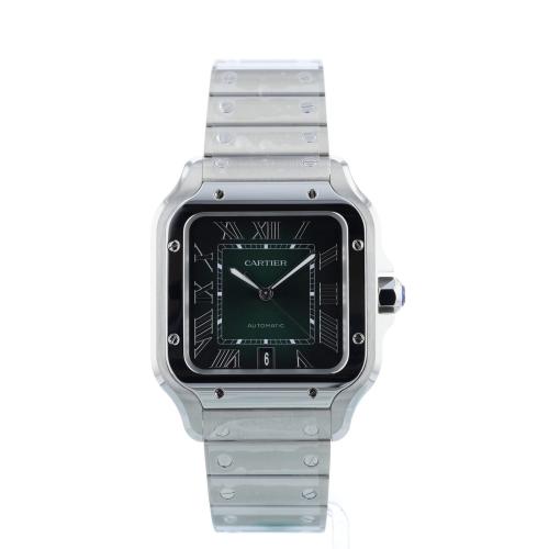 Gents Cartier Santos WSSA0062 Steel case with Green dial