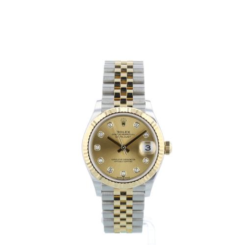 Ladies Rolex DateJust 31 278273 18ct Yellow Gold   Stainless Steel case with Champagne Diamond Set dial