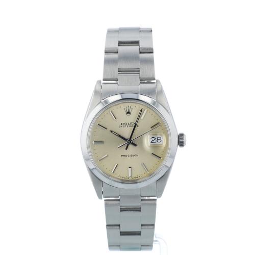 Gents Rolex OysterDate 6694 Steel case with Silver dial