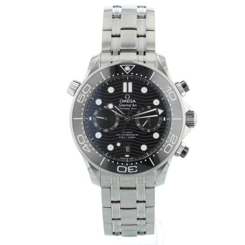Gents Omega Seamaster Chrono 21030445101001 Steel case with Black dial