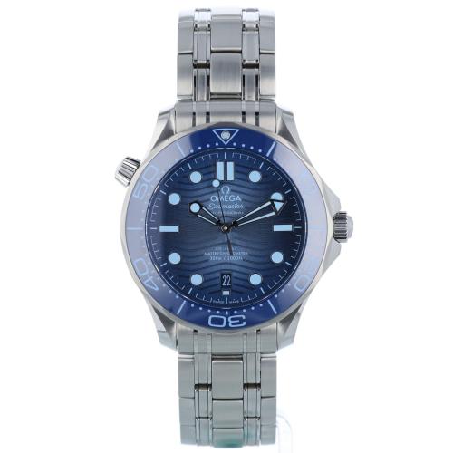 Gents Omega Seamaster 21030422003003 Stainless Steel case with Summer Blue dial