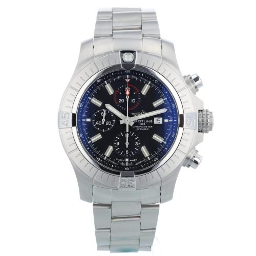 Gents Breitling Super Avenger A13375 Steel case with Black dial