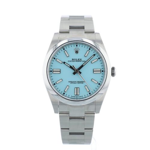 Gents Rolex Oyster Perpetual 41 124300 Steel case with Turquoise Blue dial Gents Rolex Oyster Perpetual 41 124300 Steel case with Turquoise Blue dial