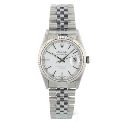 Gents Rolex DateJust 16234  case with White dial
