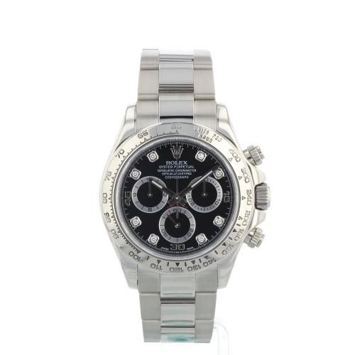 Gents Rolex Daytona 116509 white gold case with Black Diamond dial