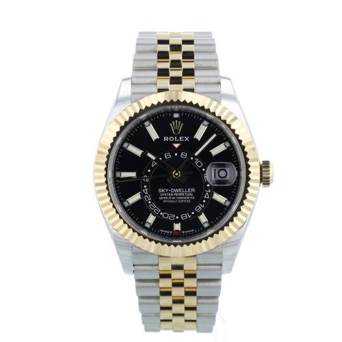 Gents Rolex Sky Dweller 336933 18ct Yellow Gold Stainless Steel case with Black dial Gents Rolex Sky Dweller 336933 18ct Yellow Gold Stainless Steel case with Black dial