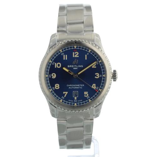 Gents Breitling Aviator 8 Automatic 41 A17315 Steel case with Blue dial
