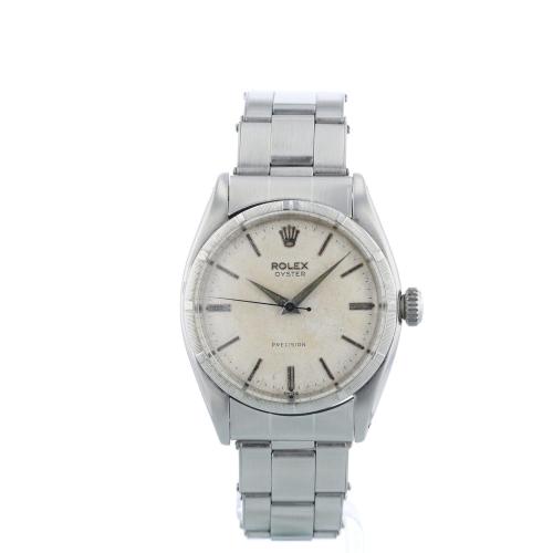 Gents Rolex Oyster . Stainless Steel case with White dial