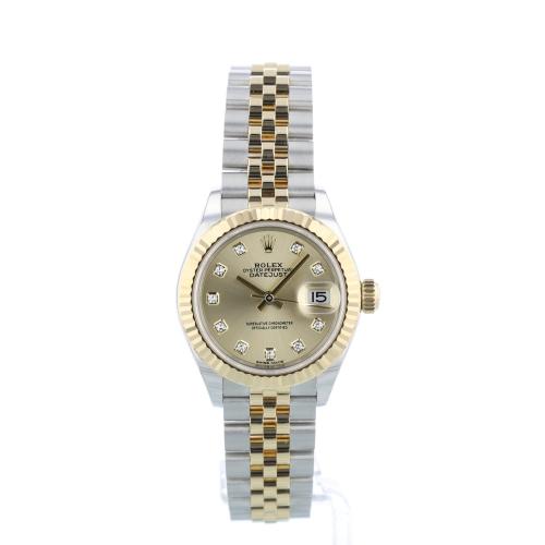 Ladies Rolex DateJust 28 279173 18ct Yellow Gold   Stainless Steel case with Gilt Diamond dial