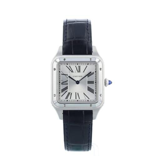 Gents Cartier Santos Dumont  WSSA0085 Steel case with Silver dial