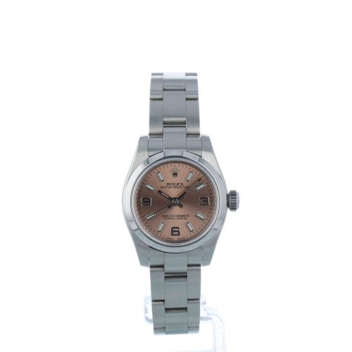 Ladies Rolex Oyster Perpetual 26 176200 Steel case with Salmon dial
