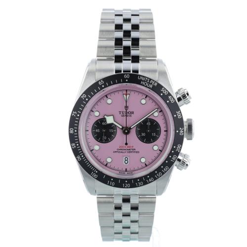 Gents Tudor Black Bay 79360N Stainless Steel case with Pink dial