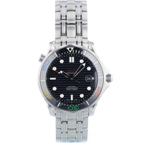 Gents Omega Seamaster 52230412001001 Stainless Steel case with Black Wave dial