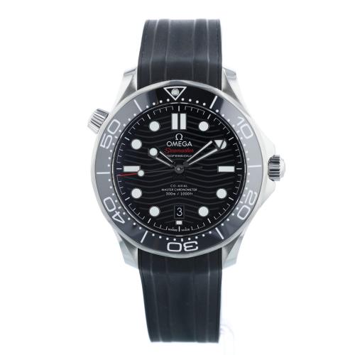 Gents Omega Seamaster Co-Axial 21032422001001 Steel case with Black Wave dial