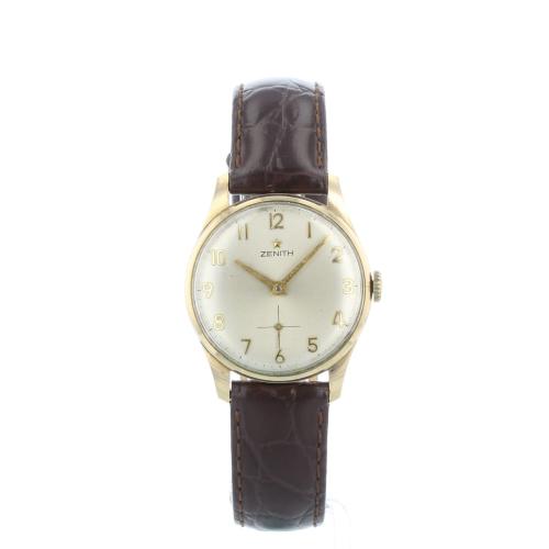 Gents Zenith Dress   9 CT case with Silver dial