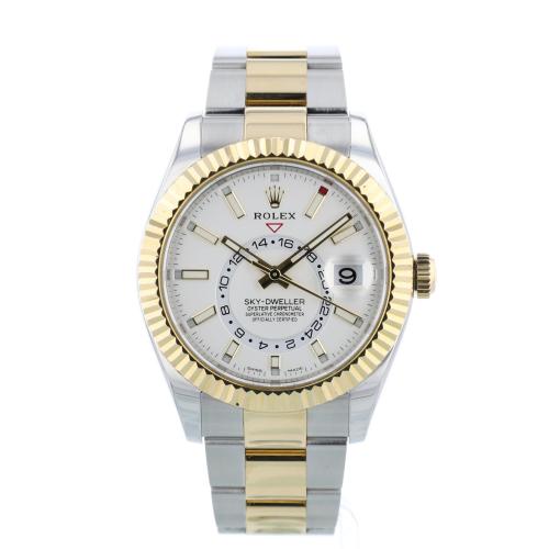 Gents Rolex Sky Dweller 326933 18ct Yellow Gold Stainless Steel case with White dial Gents Rolex Sky Dweller 326933 18ct Yellow Gold Stainless Steel case with White dial
