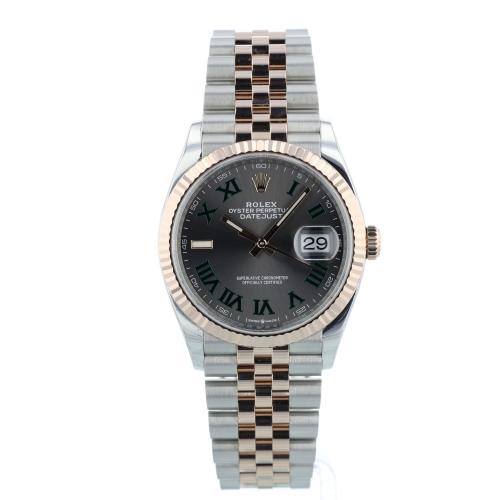 Gents Rolex DateJust 36 126231 18ct Rose Gold   Stainless Steel case with Wimbledon dial