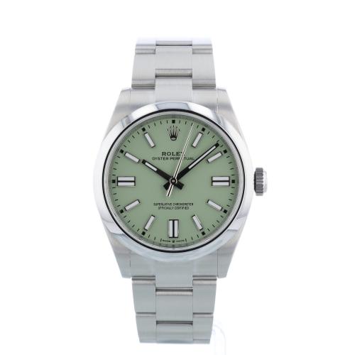 Gents Rolex Oyster Perpetual 41 134300 Steel case with Pistachio dial Gents Rolex Oyster Perpetual 41 134300 Steel case with Pistachio dial