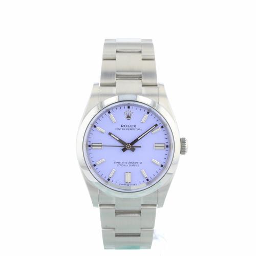 Gents Rolex Oyster Perpetual 36 126000 Stainless Steel case with Lavender dial