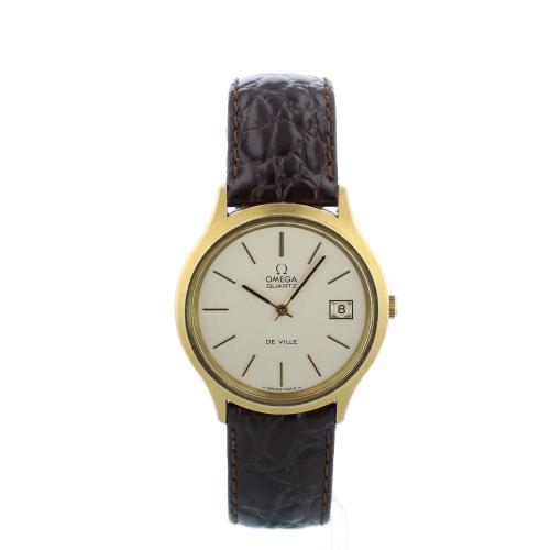 Gents Omega MegaQuartz 192.0027 G/P case with Silver dial
