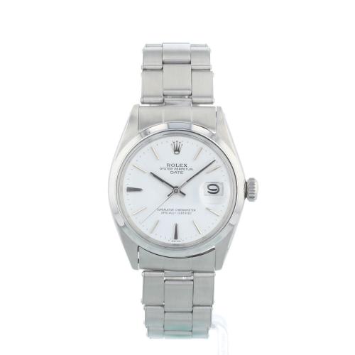Gents Rolex Date 1500 Steel case with White dial