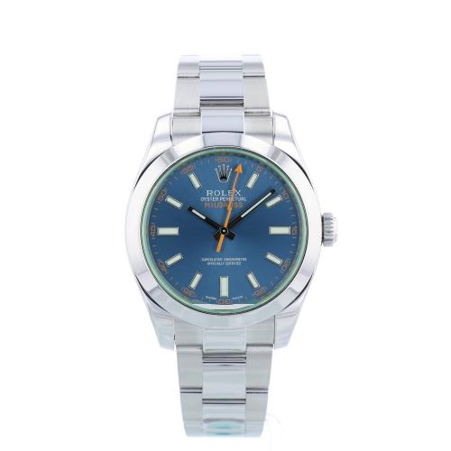 Gents Rolex Milgauss 116400GV Steel case with Blue dial