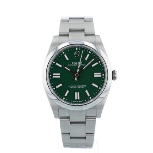 Gents Rolex Oyster Perpetual 41 124300 Stainless Steel case with Green dial Gents Rolex Oyster Perpetual 41 124300 Stainless Steel case with Green dial