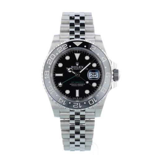 Gents Rolex GMT Master II 126710GRNR Stainless Steel case with Black dial