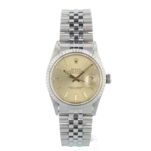 Gents Rolex DateJust 16030 Steel case with Champagne dial