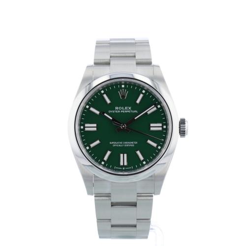 Gents Rolex Oyster Perpetual 41 134300 Steel case with Green dial Gents Rolex Oyster Perpetual 41 134300 Steel case with Green dial