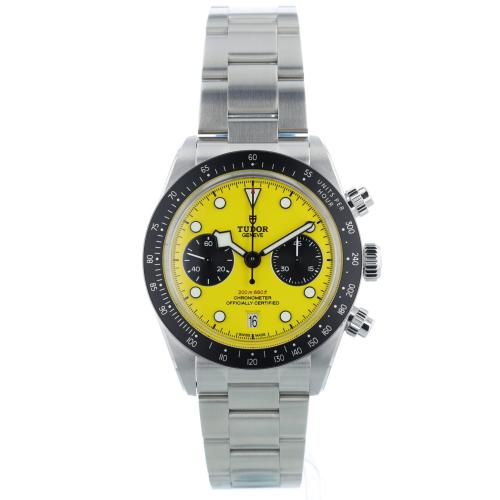 Gents Tudor Black Bay Chrono 39 79310N Steel case with Yellow dial Gents Tudor Black Bay Chrono 39 79310N Steel case with Yellow dial