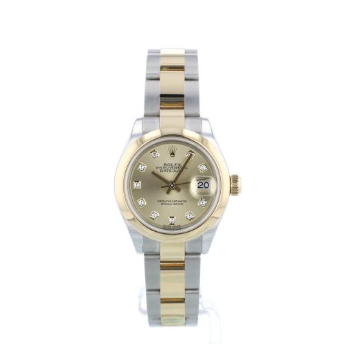 Ladies Rolex DateJust 279163 18ct Yellow Gold Stainless Steel case with Champagne Diamond Set dial Ladies Rolex DateJust 279163 18ct Yellow Gold Stainless Steel case with Champagne Diamond Set dial