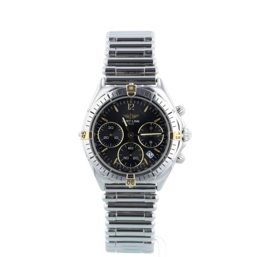 Gents Breitling Chronosextant B55046 Gold Plated   Stainless Steel case with Black dial