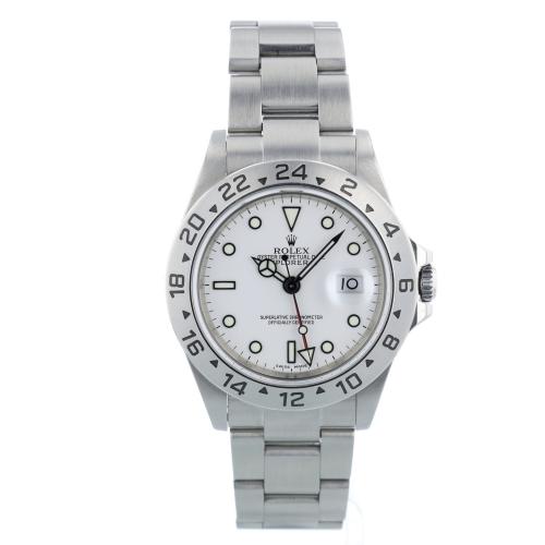 Gents Rolex Explorer II 16570 Steel case with White dial