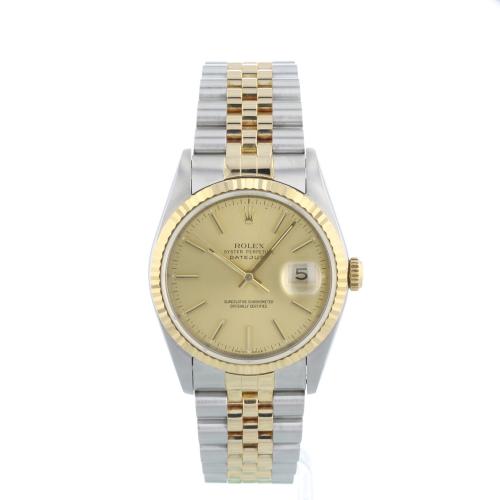 Gents Rolex DateJust 16233 18ct Yellow Gold   Stainless Steel case with Champagne dial