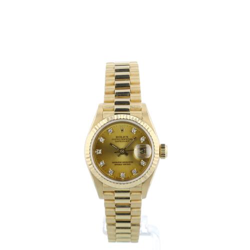 Ladies Rolex DateJust 69178 18ct Yellow Gold case with Gilt Diamond dial Ladies Rolex DateJust 69178 18ct Yellow Gold case with Gilt Diamond dial
