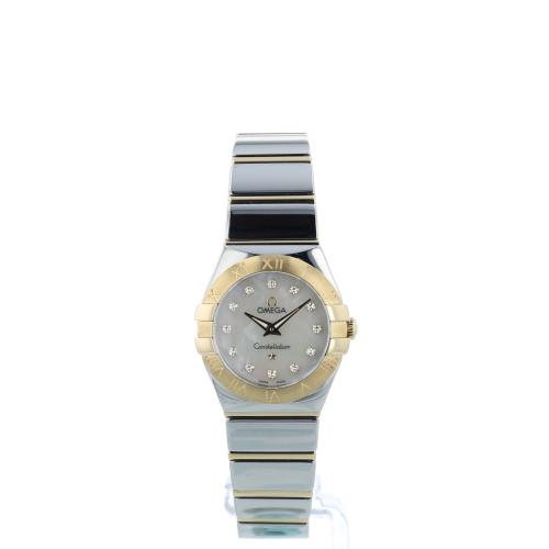 Ladies Omega Constellation 123.20.24.60.55.004 18ct Yellow Gold   Stainless Steel case with MOP Diamond dial