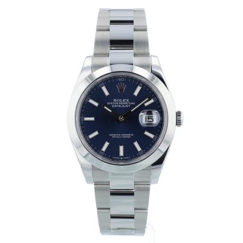 Gents Rolex Datejust 41 126300 Steel case with Blue dial