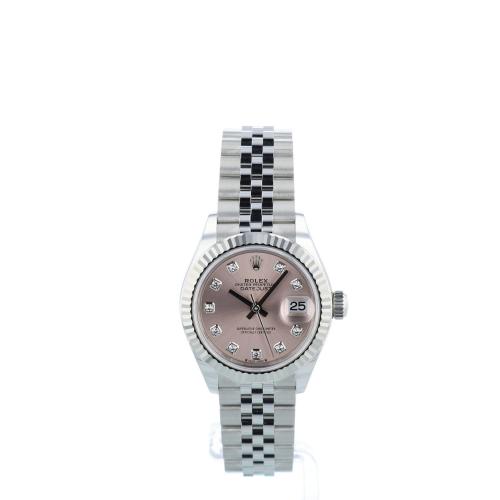 Ladies Rolex  279174 Steel case with Pink Diamond dial